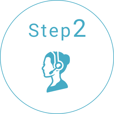 Step2ヘッドフォンをつけた人イラストの画像